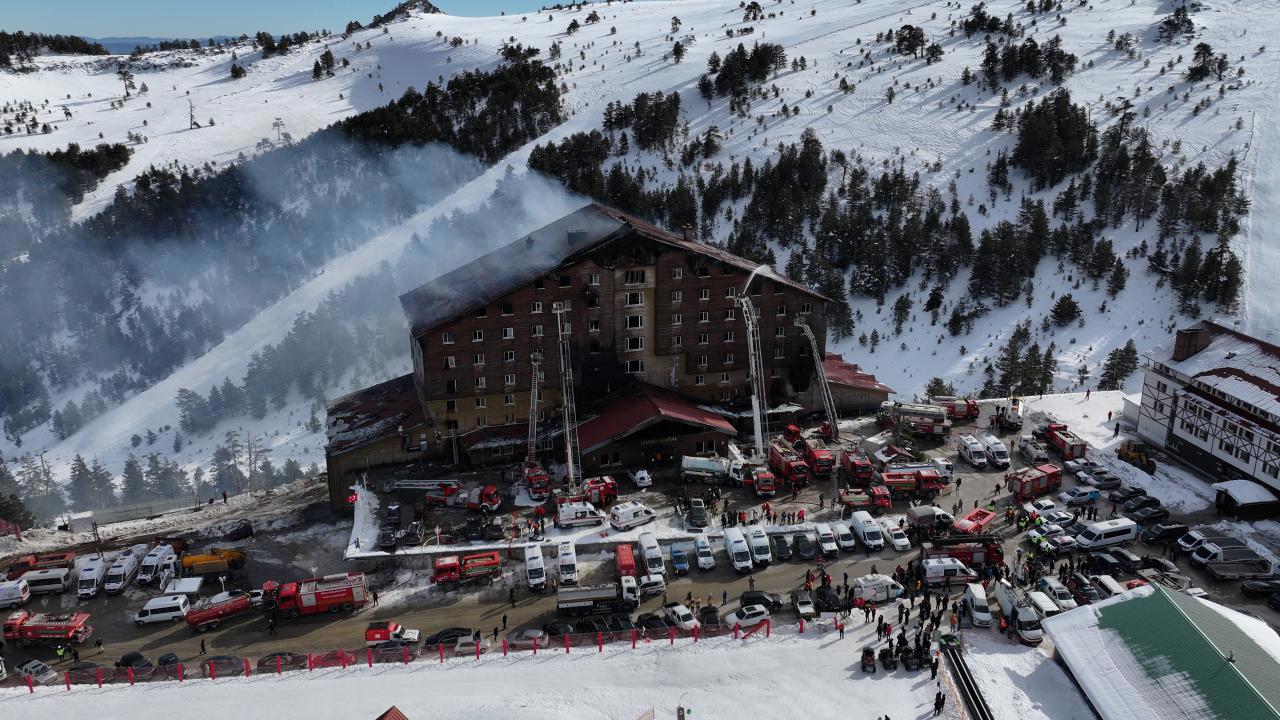 Kartalkaya'daki Oteli Alev Alev Yakan 6 Zanlı Tutuklandı