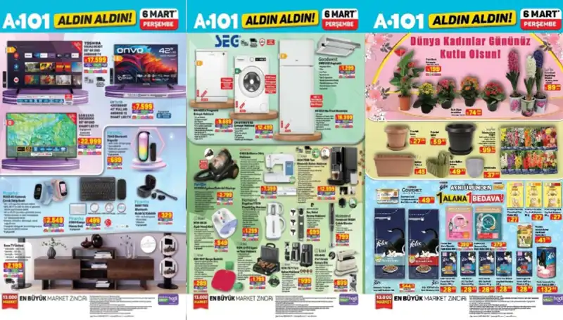 A101'de 6 Mart Aktüel Ürünler: Elektrikli Süpürge, Televizyon Ünitesi ve Daha Fazlası!