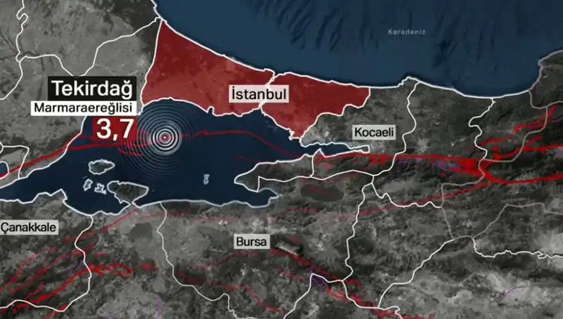 Marmara Denizi'nde Şiddetli Deprem: 3,7 Büyüklüğünde Sallantı Yaşandı!