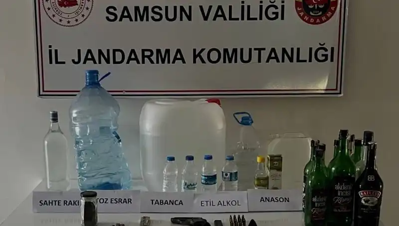 Samsun'da Sahte İçki Operasyonu: Litrelerce Tehlike Gözaltında