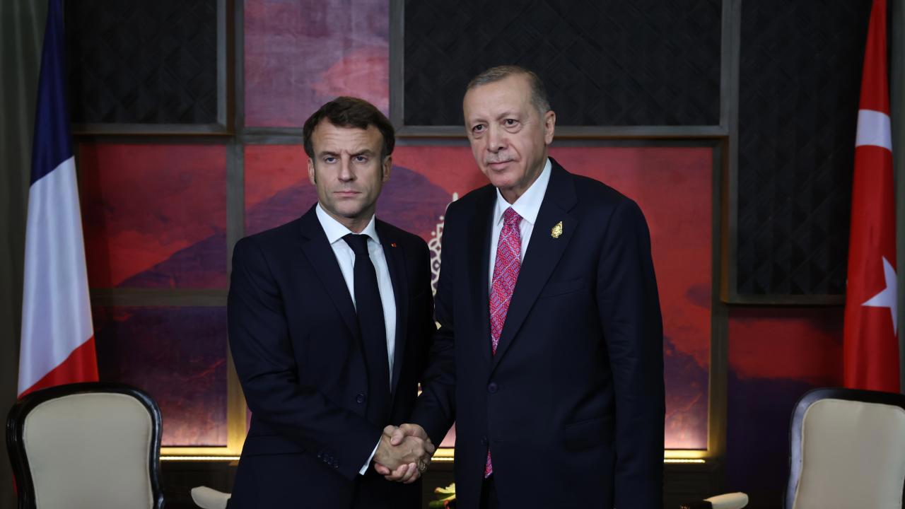 Cumhurbaşkanı Erdoğan ve Fransa Cumhurbaşkanı Macron Görüştü